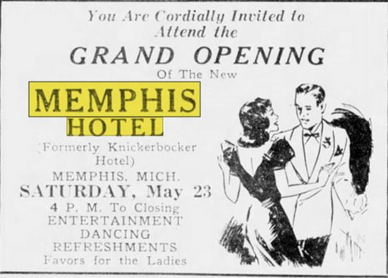 Memphis Hotel (Knickerbocker Hotel) - May 1942 Ad